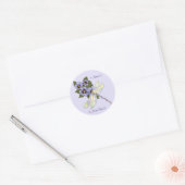 Dragonfly en Pansies Ronde Sticker (Envelop)