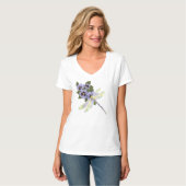 Dragonfly en Pansies T-shirt (Voorkant volledig)