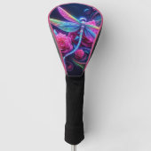 Dragonfly en Rozen Golfheadcover (Voorkant)