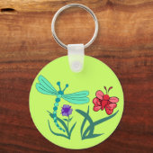 Dragonfly en vlinder sleutelhanger (Voorkant)