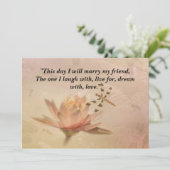 Dragonfly en waterlelie bruiloft uitnodiging (Staand voorkant)