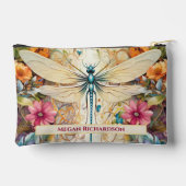 Dragonfly en wilde bloemen met naam klein etui (Achterkant)