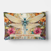 Dragonfly en wilde bloemen met naam klein etui (Achterkant)