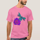 Dragonfly en zinnia-bloem t-shirt (Voorkant)