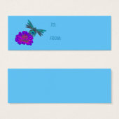 Dragonfly en Zinnia Flower Gift Label Mini Visitekaartjes (Voorkant /achterkant)