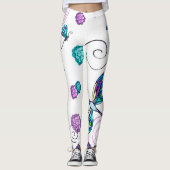 Dragonfly en zirige florale leggings (Voorkant)