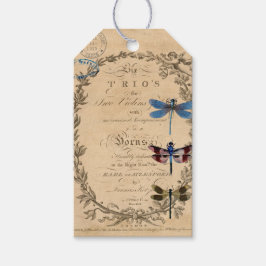 Dragonfly Ephemera Art Journal Label Cadeaulabel