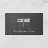 Dragonfly  Etching Chalkboard Kijk zwart Visitekaartje (Voorkant)