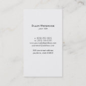 dragonfly Etching Natuur Black Visitekaartje (Achterkant)