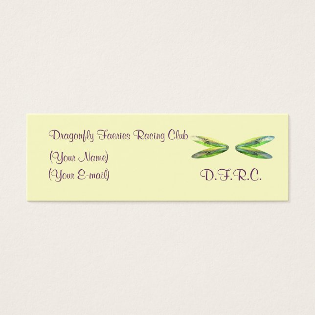 Dragonfly Faeries Racing Club Profiel Kaart (Voorkant)