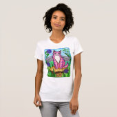 Dragonfly Fairy Cat Fantasy Art Shirt (Voorkant volledig)