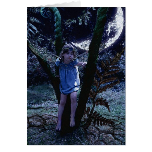 Dragonfly Fairy in Moonlight-kaarten (Voorkant)