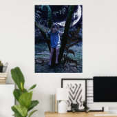 Dragonfly Fairy in Moonlight Print (Thuiskantoor)