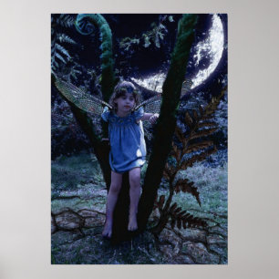 Dragonfly Fairy in Moonlight Print
