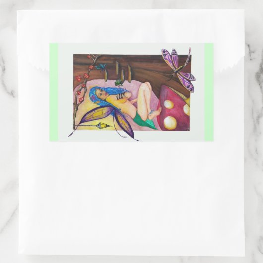 Dragonfly Fairy Rechthoekige Sticker (Tas)