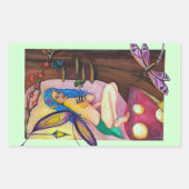 Dragonfly Fairy Rectangle Sticker (Voorkant)