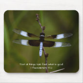 Dragonfly Faith Bible Verse Mouse Pad Muismat (Voorkant)