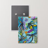 Dragonfly Fantasy Button (Voorkant / Achterkant)