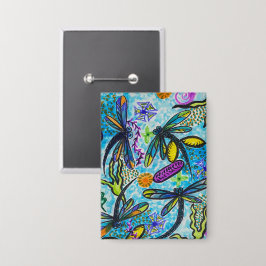 Dragonfly Fantasy  Button