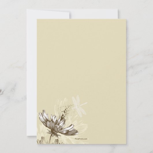 Dragonfly Fantasy Wedding Invitation Kaart (Achterkant)