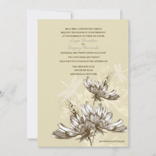 Dragonfly Fantasy Wedding Invitation Kaart