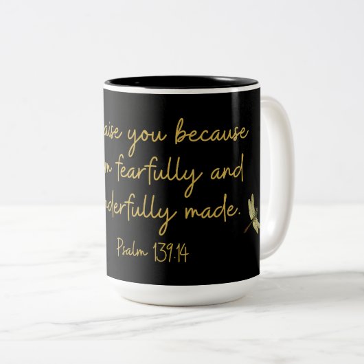 Dragonfly Fearully/schitterende Mok (Voorkant rechts)