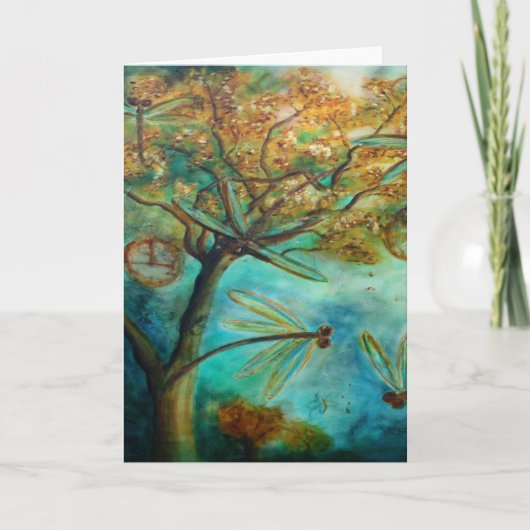 Dragonfly Feestdagen Kaart (Voorkant)