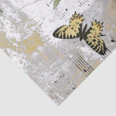 Dragonfly Fern Butterfly Music Gold Decoupage Idee Tissuepapier (Detail)