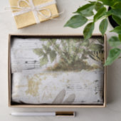 Dragonfly Fern Butterfly Music Gold Decoupage Idee Tissuepapier (Geschenk)