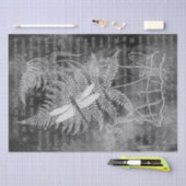 Dragonfly Fern Franse Grunge Krijtbord Decoupage Tissuepapier (Craft)