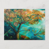 Dragonfly Flirtation Briefkaart (Voorkant)