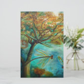 Dragonfly Flirtation Briefpapier (Staand voorkant)