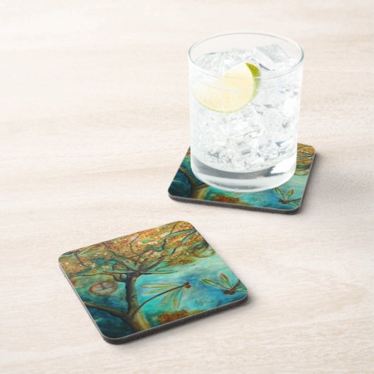 Dragonfly Flirtation Onderzetter (Rechterzijde)