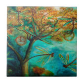 Dragonfly Flirtation Tegeltje (Voorkant)