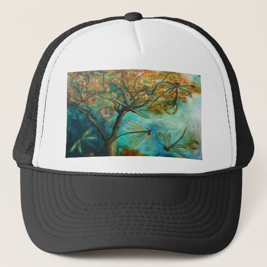 Dragonfly Flirtation Trucker Pet (Voorkant)