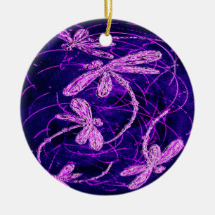 Dragonfly Flit Disco Keramisch Ornament