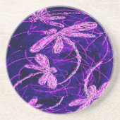 Dragonfly Flit Disco Zandsteen Onderzetter (Voorkant)