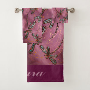 Dragonfly Flit Dusky Roos Bad Handdoek
