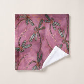 Dragonfly Flit Dusky Roos Bad Handdoek (Wasdoekje)