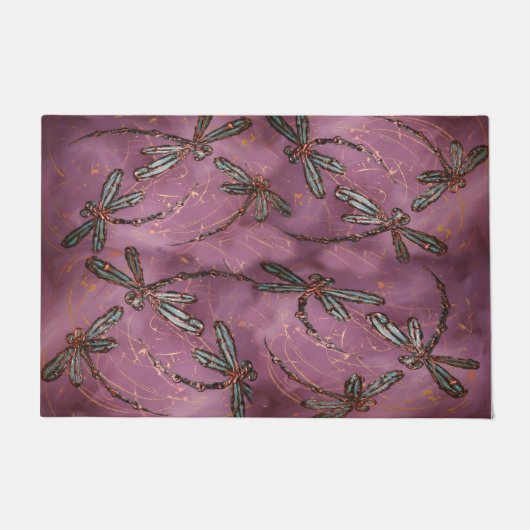 Dragonfly Flit Dusky Roos Deurmat (Voorkant)