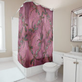 Dragonfly Flit Dusky Roos Douchegordijn (In situ)