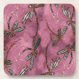 Dragonfly Flit Dusky Roos Drankjes Onderzetter