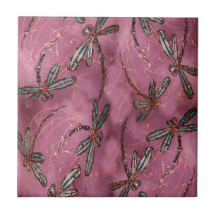 Dragonfly Flit Dusky Roos Tegeltje