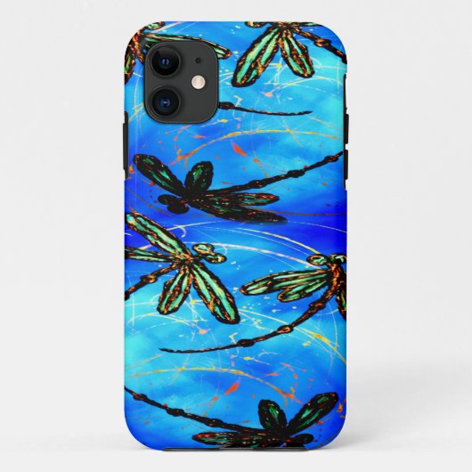 Dragonfly Flit Electric Blue Case-Mate iPhone Case (Achterkant)