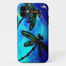 Dragonfly Flit Electric Blue Case-Mate iPhone Case