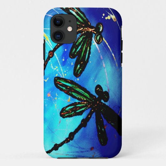 Dragonfly Flit Electric Blue Case-Mate iPhone Case (Achterkant)