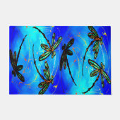 Dragonfly Flit Electric Blue Deurmat (Voorkant)