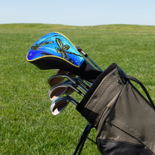 Dragonfly Flit Electric Blue Golfheadcover (Insitu)
