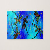 Dragonfly Flit Electric Blue Legpuzzel (Horizontaal)