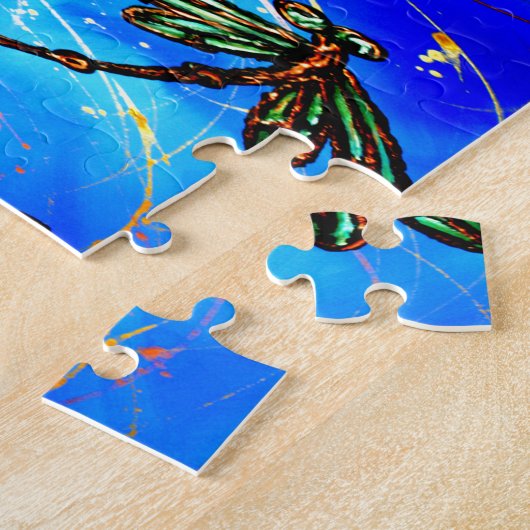 Dragonfly Flit Electric Blue Legpuzzel (Zijkant)